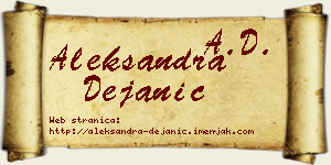 Aleksandra Dejanić vizit kartica